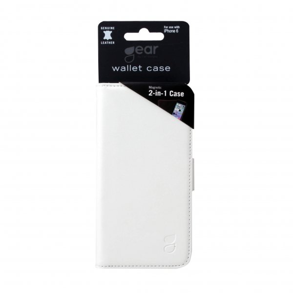 Gear iPhone 6/6S Etui 2 Kortlommer Aftagelig Skal Hvid