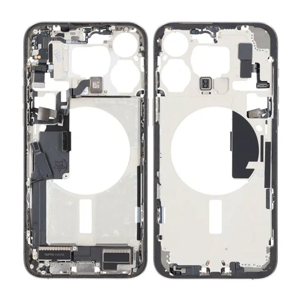 Midterramme med smådele til iPhone 15 Pro Max - Naturlig Titanium OEM