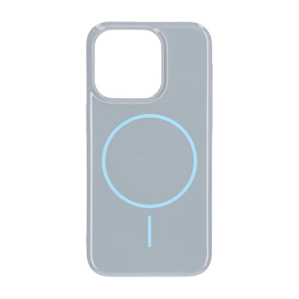 iPhone 15 Pro Cover TPU MagSafe Blank Blå