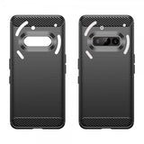 Nothing Phone (3a) Cover Børstet Kulfibertekstur Sort