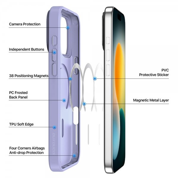 Dux Ducis iPhone 17 Pro Max Cover Yind Series MagSafe Lilla