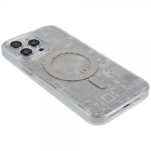 iPhone 14 Pro Max Cover PQY Geek Series MagSafe Sølv