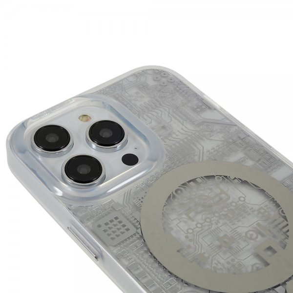 iPhone 14 Pro Max Cover PQY Geek Series MagSafe Sølv