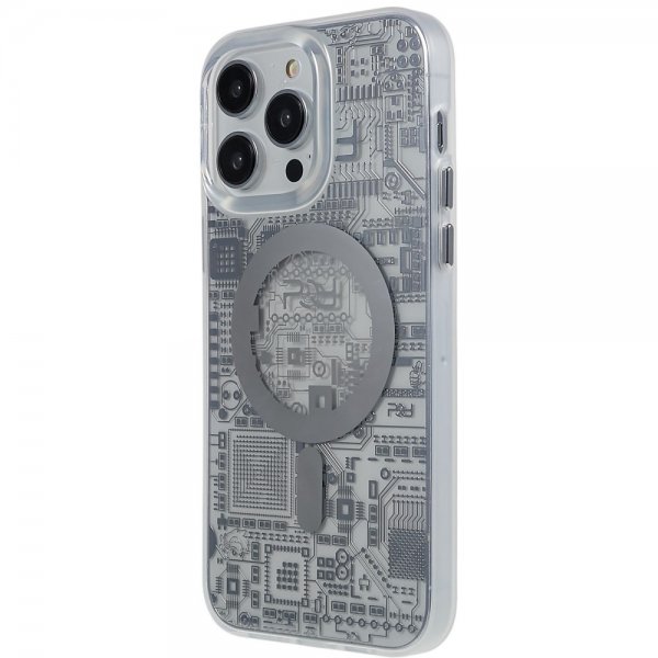 iPhone 14 Pro Max Cover PQY Geek Series MagSafe Sølv