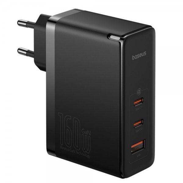 Baseus GaN5 Pro Hurtigoplader 2xUSB-C & 1xUSB-A 160W