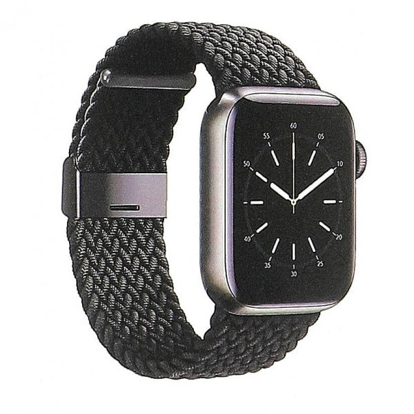 Gear Apple Watch 44/45/46mm/Apple Watch Ultra Armbånd Flettet Nylon Sort