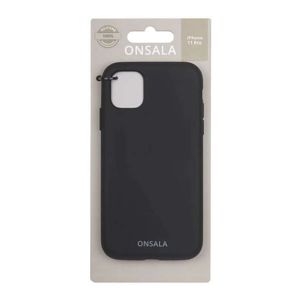 Onsala iPhone 11 Pro Silikonecover Sort