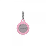 Onsala Apple AirTag Holder i Silikone med Nøglering Rosa