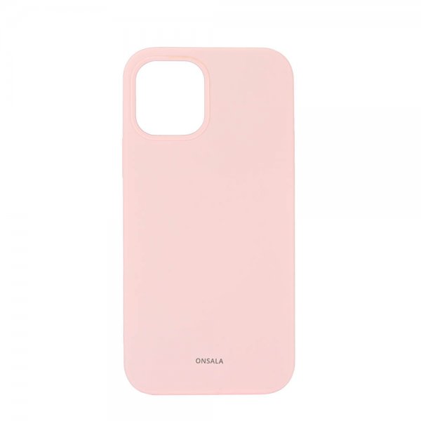 Onsala iPhone 12/iPhone 12 Pro Cover Silikone Chalk Pink