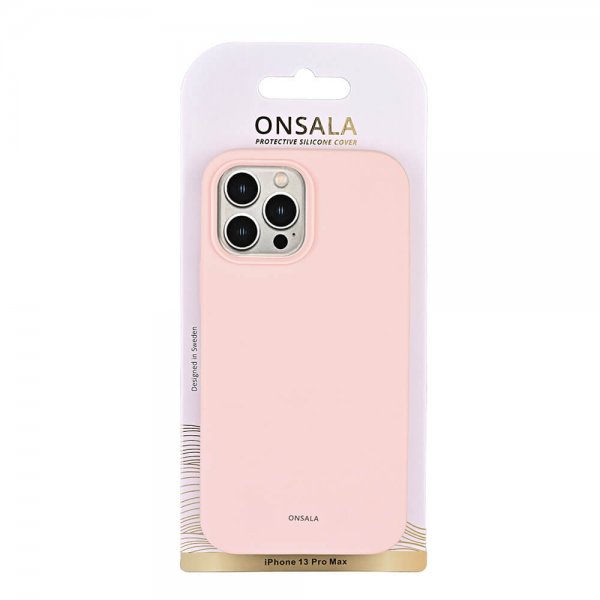 Onsala iPhone 13 Pro Max Cover Silikone Kridt Pink