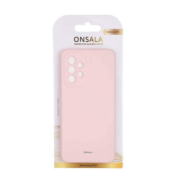 Onsala Samsung Galaxy A33 5G Cover Silikone Chalk Pink