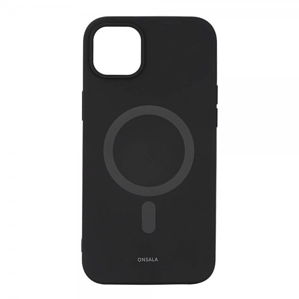 Onsala iPhone 14 Plus Cover MagSeries Silikone Sort
