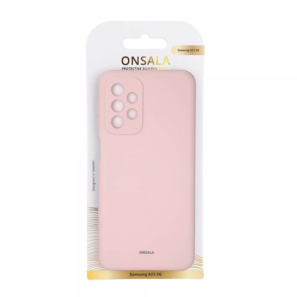 Onsala Samsung Galaxy A23 5G Cover Silikone Kridt Pink