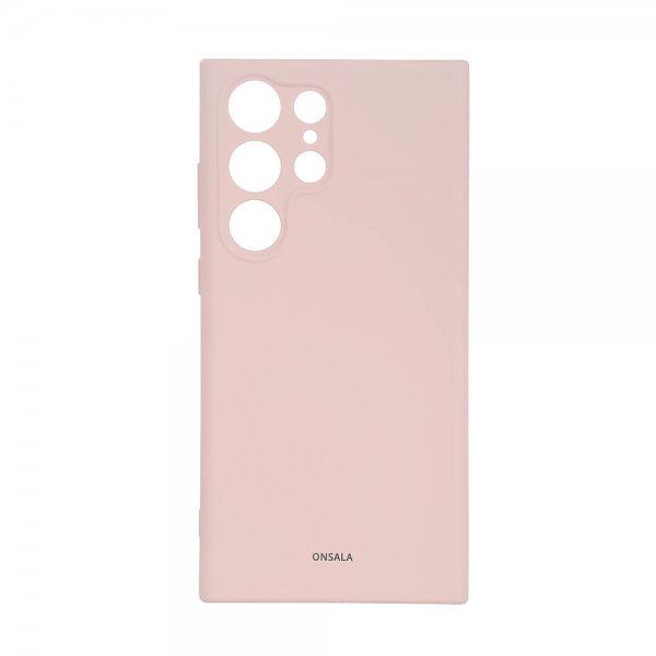Onsala Samsung Galaxy S23 Ultra Cover Silikone Chalk Pink