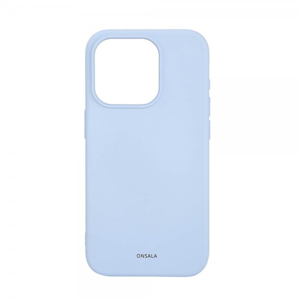 Onsala iPhone 15 Pro Cover Silicone Touch MagSeries Lyseblå