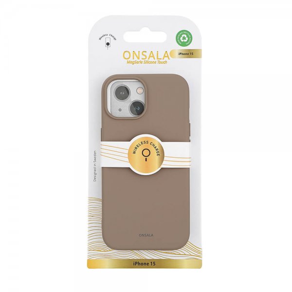Onsala iPhone 15 Skal Silikone Touch MagSeries Summer Sand