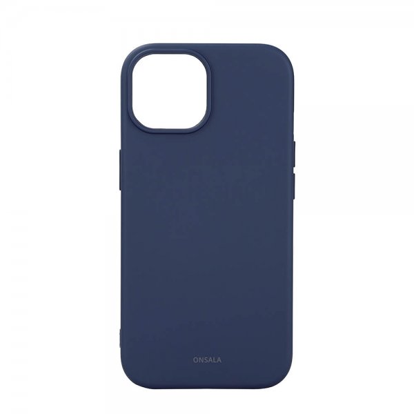 Onsala iPhone 15 Cover Silicone Touch MagSeries Mørkeblå