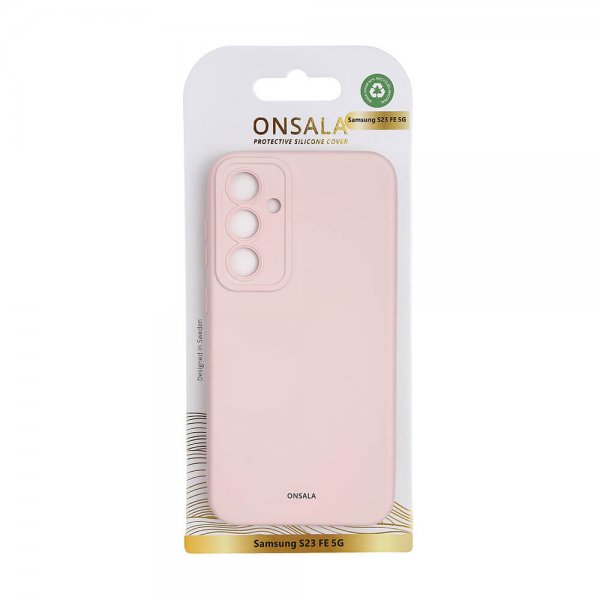 Onsala Samsung Galaxy S23 FE Cover Silikone Chalk Pink