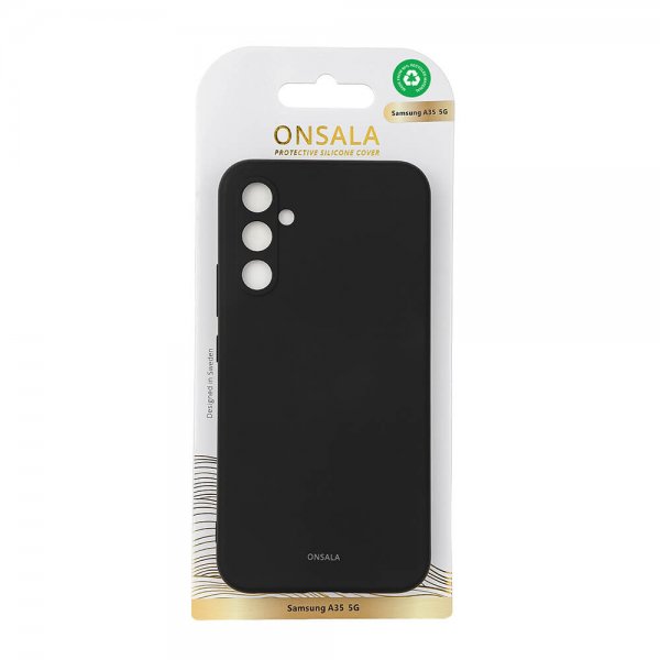 Onsala Samsung Galaxy A35 Cover Silikonefølelse Sort