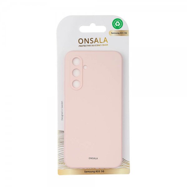 Onsala Samsung Galaxy A55 Cover Silikonefølelse Chalk Pink