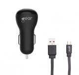 Gear Billader 1xUSB 1A Micro-USB kabel 1m Sort