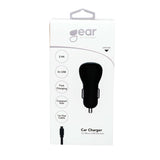 Gear Biloplader 2xUSB 2.4A Micro-USB Kabel 1m Sort