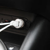 Gear Biloplader 2xUSB 2.4A Micro-USB Kabel 1m Hvid