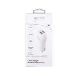 Gear Biloplader 2xUSB 2.4A Micro-USB Kabel 1m Hvid
