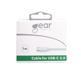 Gear Ladekabel USB-A til USB-C 1m Hvid