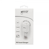 Gear Oplader GAN 2xUSB-C + 1xUSB-A PD 65W Hvid