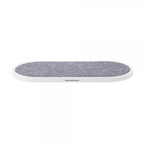 Gear Trådløs Dual QI Oplader 2x10W Hvid Grå Tekstil