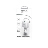 Gear Oplader GAN 2xUSB-C + 1xUSB-A PD/PPS 65W Hvid
