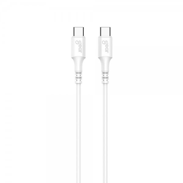 Gear USB-C til USB-C kabel 0,5m Hvid