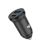 Gear Biloplader USB-C PD 30W + USB-A QC18W Sort