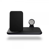 Zens 4 i 1 Stand+Watch trådløs oplader Aluminium Sort