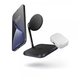 Zens Trådløs Oplader 3-i-1 Alu 10W Qi Fast Charge MagSafe
