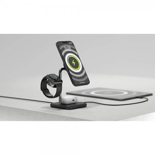Zens 4-i-1 MagSafe/Watch trådløs ladestation Sort