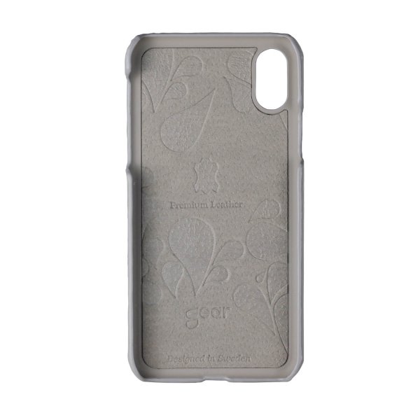 Onsala iPhone X/Xs Cover Ægte Læder Grå
