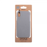 Onsala iPhone X/Xs Cover Ægte Læder Grå