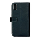 Onsala iPhone X/Xs Cover Ægte Læder Blå