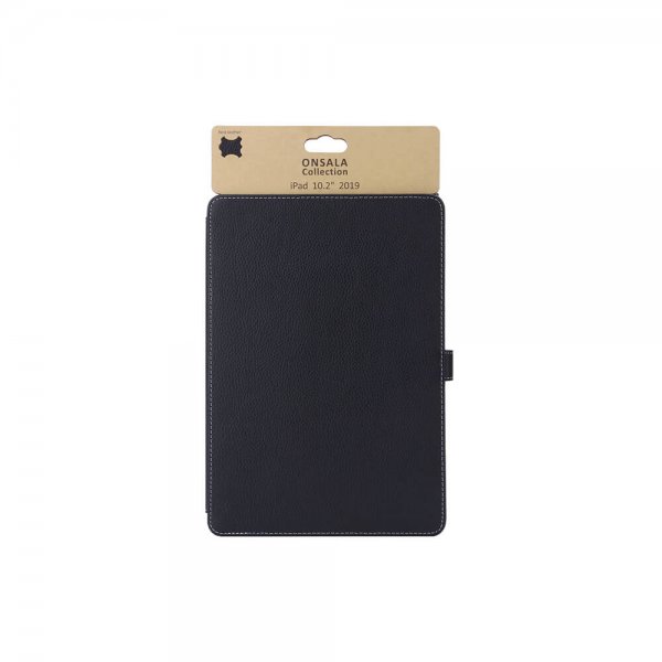 Onsala iPad 10.2 (gen 7/8/9) Cover Ægte Læder Sort
