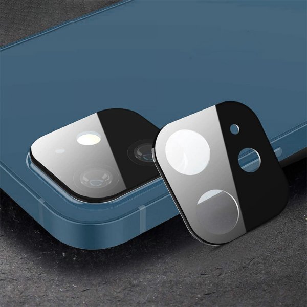 Enkay iPhone 12 Mini Kamerabeskyttelse Hærdet Glas Sort