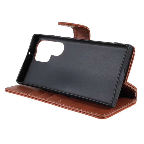 Nordic Covers Samsung Galaxy S22 Ultra Cover Essential Leather Maple Brown