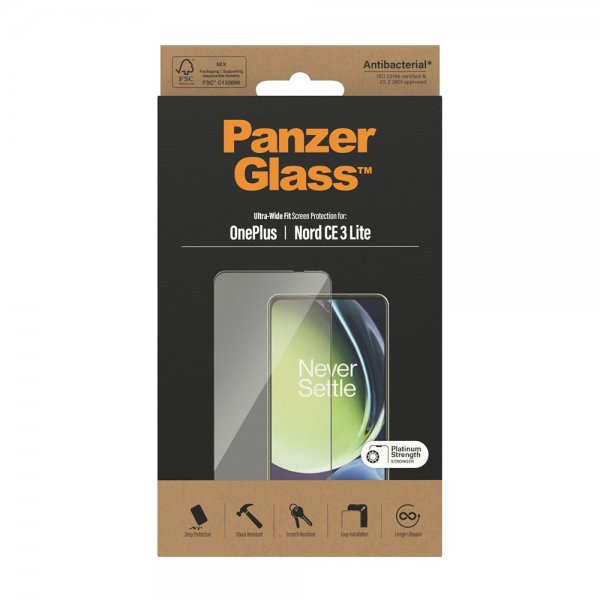 PanzerGlass OnePlus Nord CE 3 Lite 5G Skærmbeskyttelse Ultra-Wide Fit