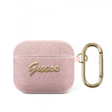 Guess AirPods 3 Etui Saffiano Metal Logo Rose