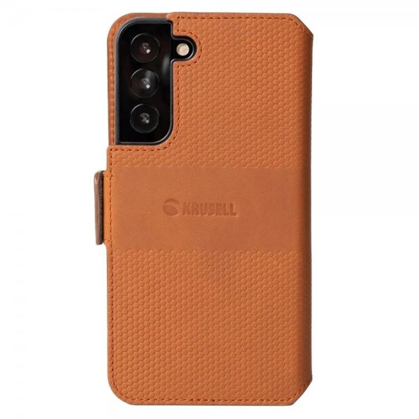 Krusell Samsung Galaxy S22 Etui Leather PhoneWallet Cognac