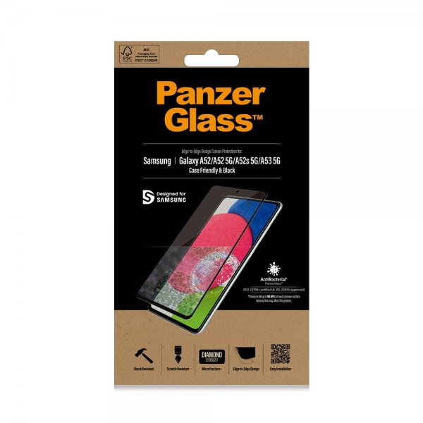 PanzerGlass Samsung Galaxy A52/A52s/A53 5G Skærmbeskyttelse CaseFriendly