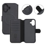 Rvelon iPhone 17 Etui 4 Kortlommer MagSafe Sort
