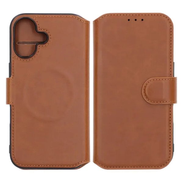 Rvelon iPhone 17 Etui 4 Kortlommer MagSafe Brun