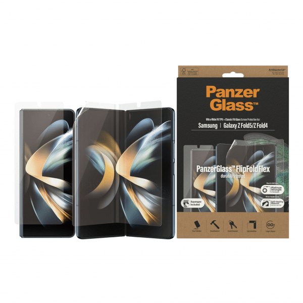 PanzerGlass Samsung Galaxy Z Fold 4/Fold 5 Skærmbeskyttelse FlipFoldFlex Ultra-Wide Fit TPU + Classic Fit Glas